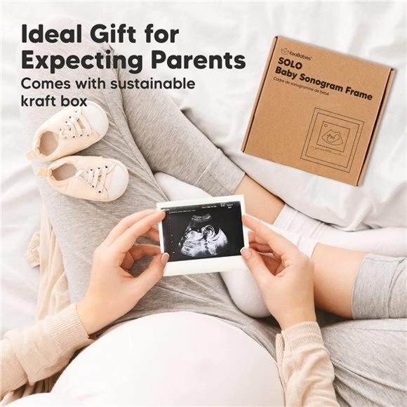 Baby Sonogram Picture Frame - Pregnancy Announcement Photo Frames(Cloud Gray) - Picture 6 of 6